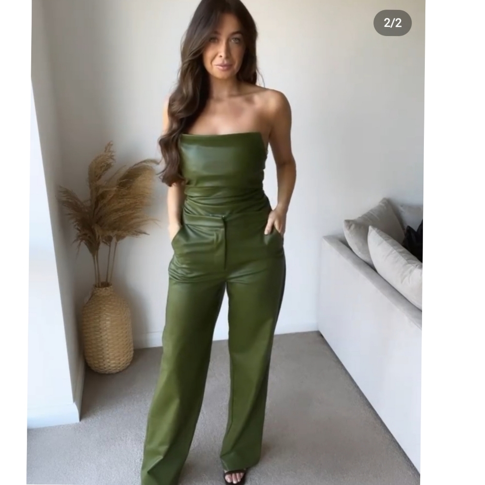 Zara 2 pcs Faux leather blazer + pants - Picture 7 of 16